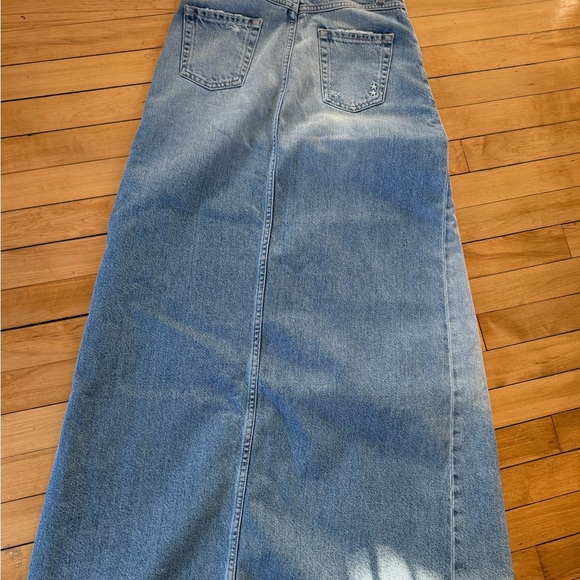 Icon Denim Los Angeles maxi front slit denim skirt - Picture 8 of 10